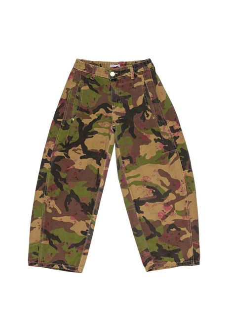 Pantaloni con stampa Lù-Lù BY MISS GRANT | LL4474MIMETICO